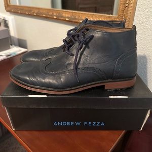 mens navy boots
